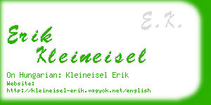 erik kleineisel business card